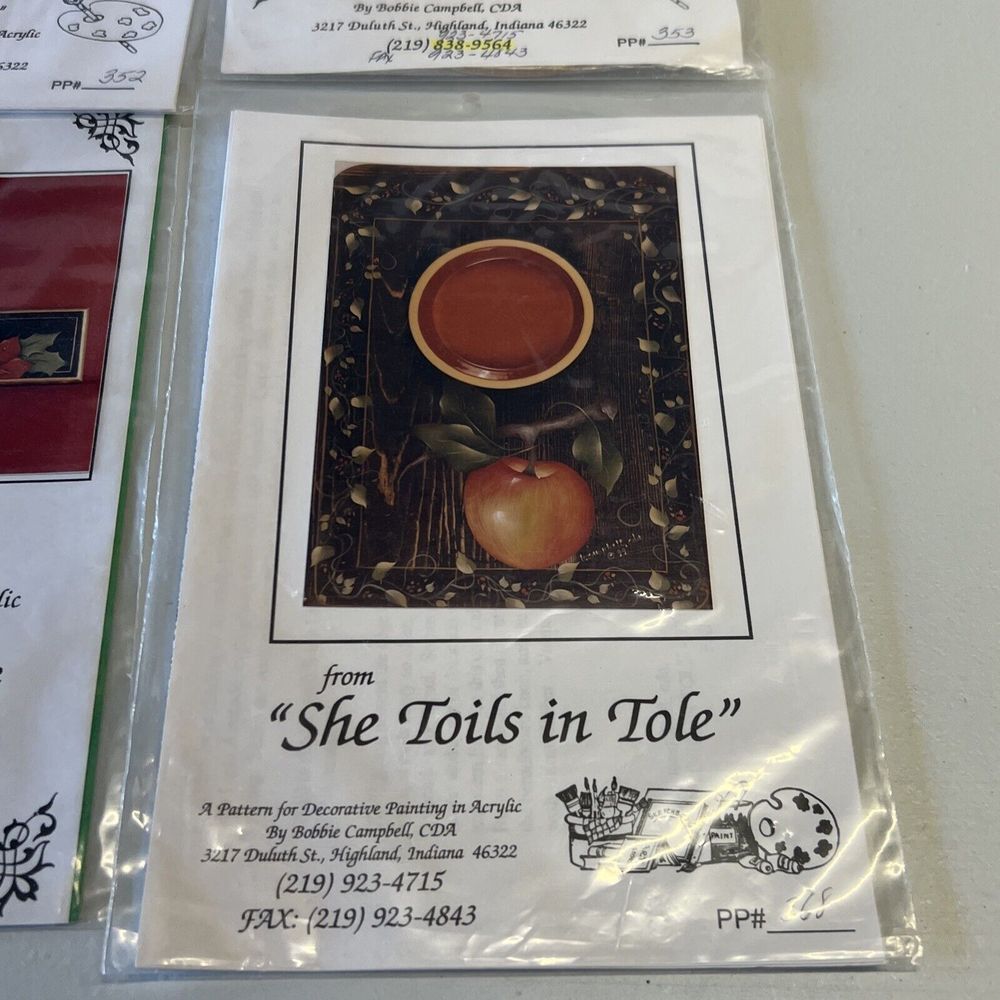 She Toils in Tole Seasonal Crafting Pattern Lot of 4 #353, #352, #368, #302D - Picture 3 of 7